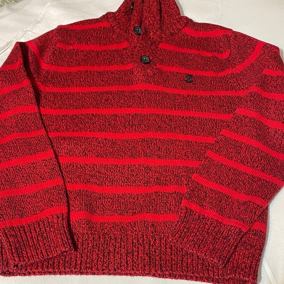 Izod Kids Red and Black Striped Sweater - Picture 1 of 3